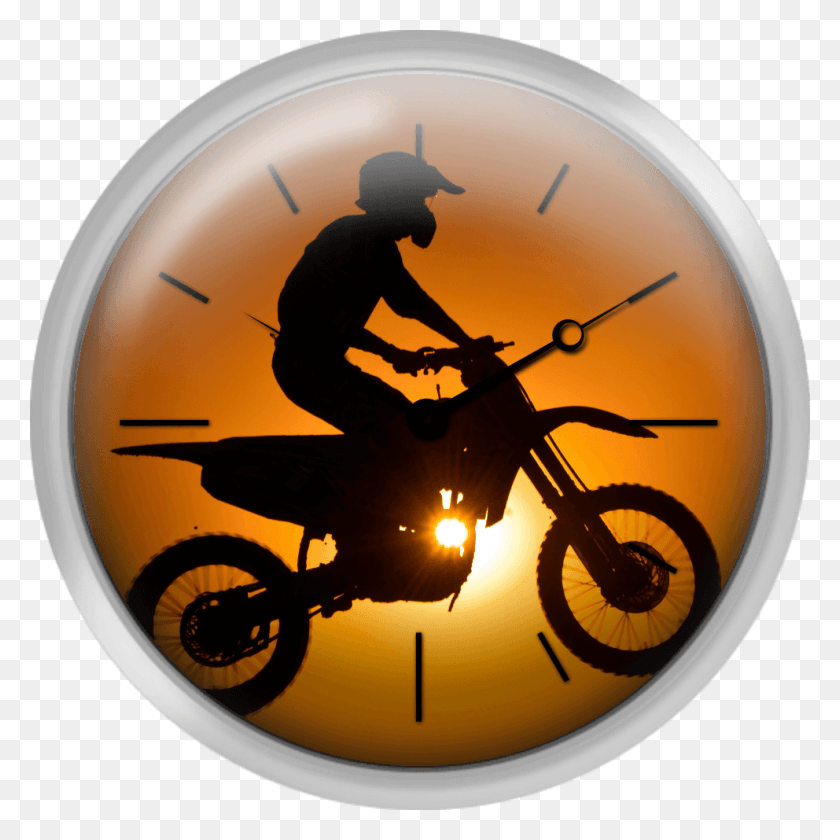 992x992 Motorcycle Silhouette Silhouette Of Motocross At Sunset, Vehicle, Transportation, Person HD PNG Download