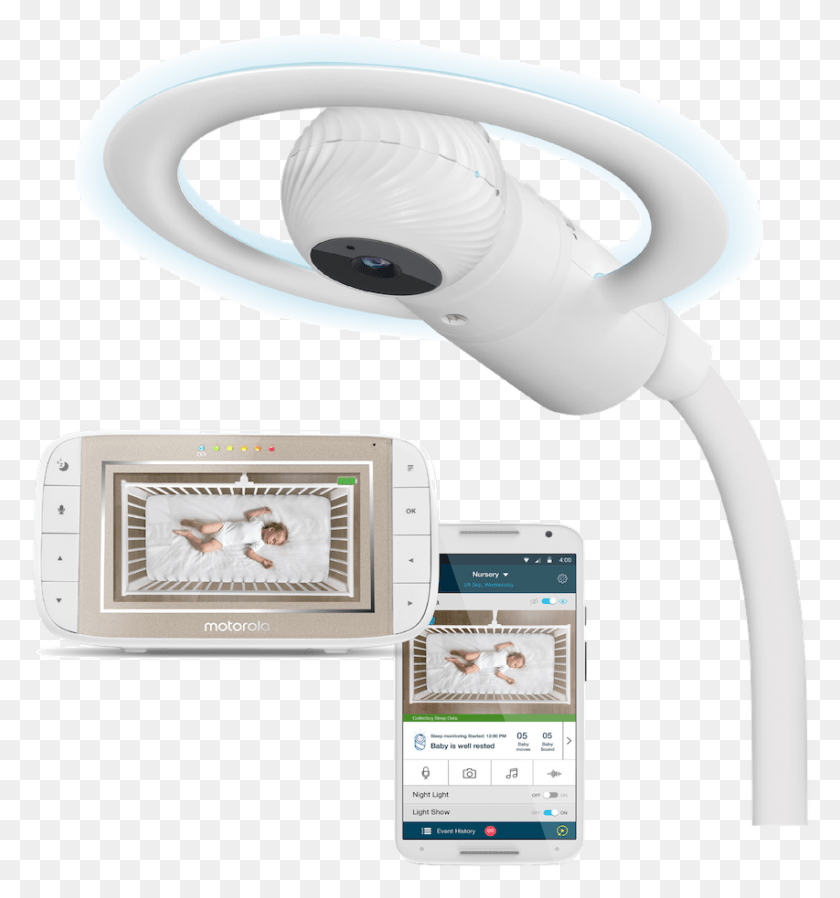 853x917 Motorola Halo Over The Crib Baby Monitor, Mobile Phone, Phone, Electronics HD PNG Download