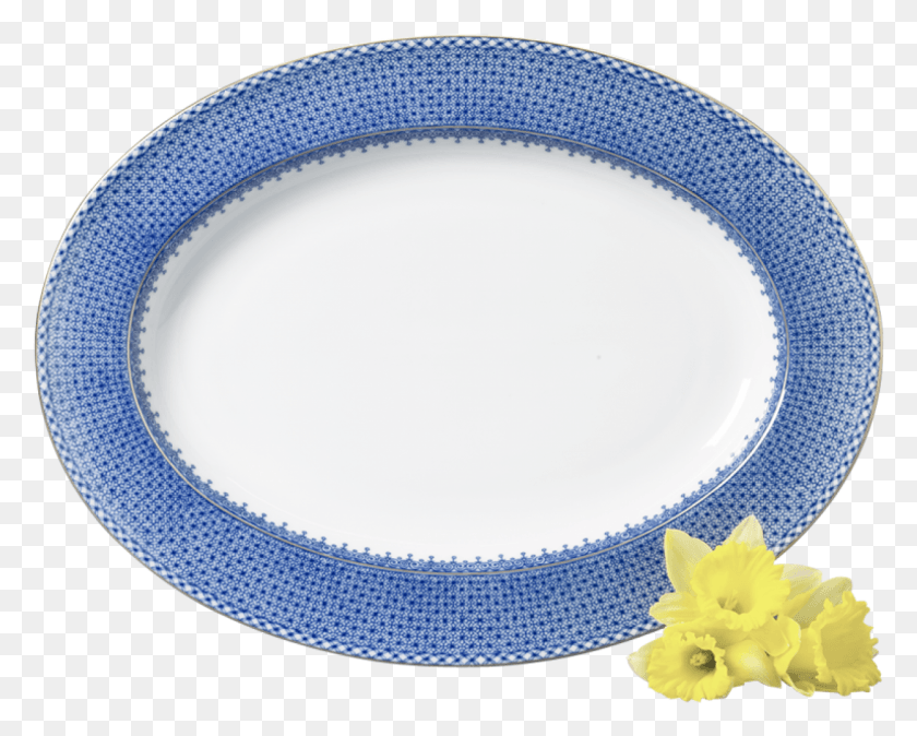 1237x974 Mottahedeh Blue Lace Oval Platter, Porcelain, Pottery HD PNG Download