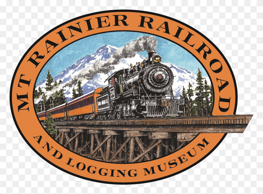 1564x1128 Mount Rainier Logo Mt Rainier Scenic Railroad Logo, Locomotive, Train, Vehicle HD PNG Download