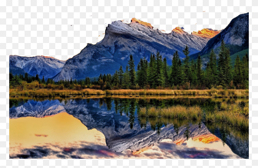 1920x1200 Mount Rundle, Tree, Plant, Nature HD PNG Download