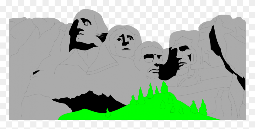 958x449 Mount Rushmore Mount Rushmore Clipart No Background, Stencil, Face HD PNG Download