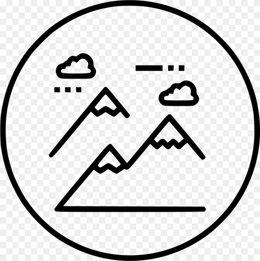 981x982 Mountain Climbing Nature Landscape Hill Station Tracking Hill Station Line Art, Triangle, Symbol, Sign PNG