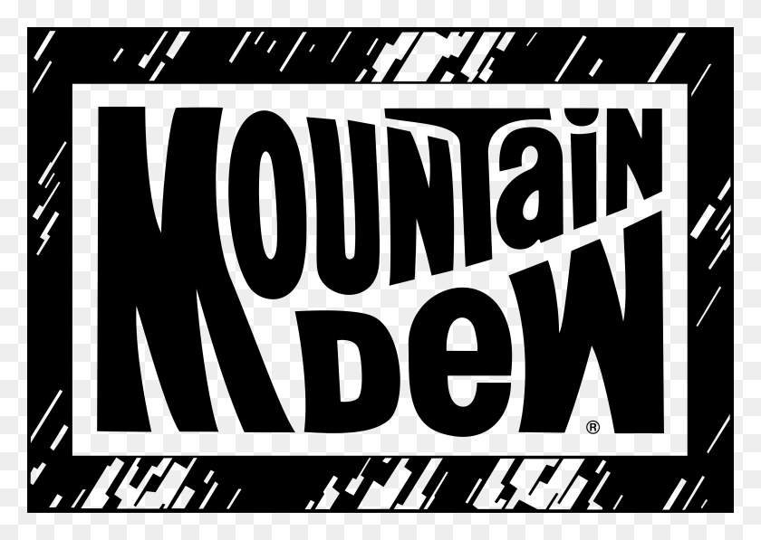 5000x3444 Mountain Dew Mountain Dew Decal Black And White, Gray, World Of Warcraft HD PNG Download