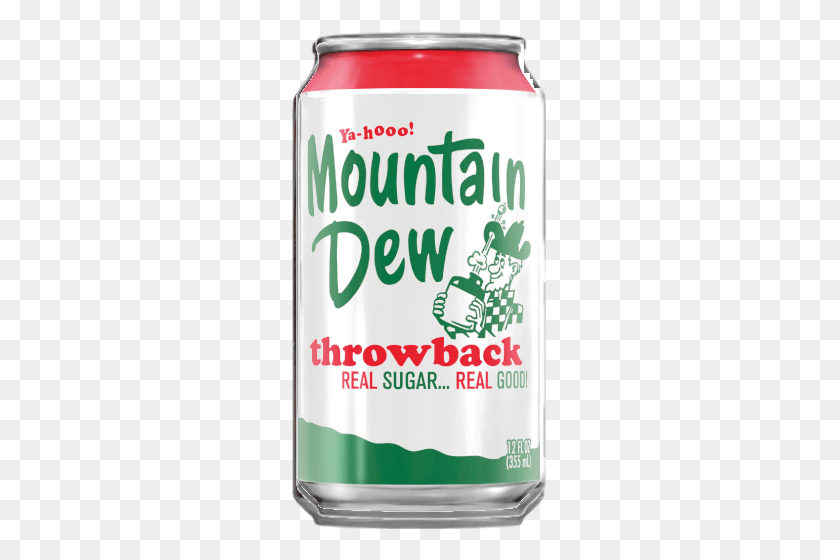 257x500 Mountain Dew Throwback 355ml Mountain Dew Throwback, Tin, Aluminium, Can HD PNG Download