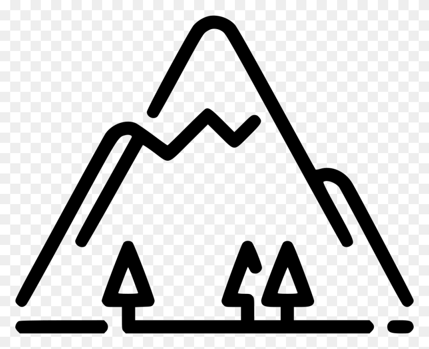 980x784 Гора Значок Гора Svg, Лопата, Инструмент, Треугольник Hd Png Скачать