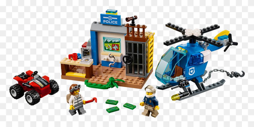 2325x1072 Лего Джуниорс Горная Полиция Погоня, Человек, Человек, Игрушка Png Скачать