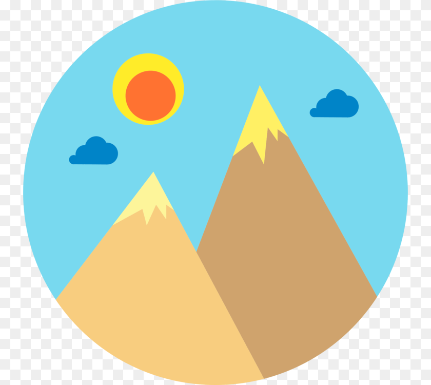 750x750 Mountain Range Computer Icons Mission Peak, Triangle, Outdoors, Nature, Disk Transparent PNG