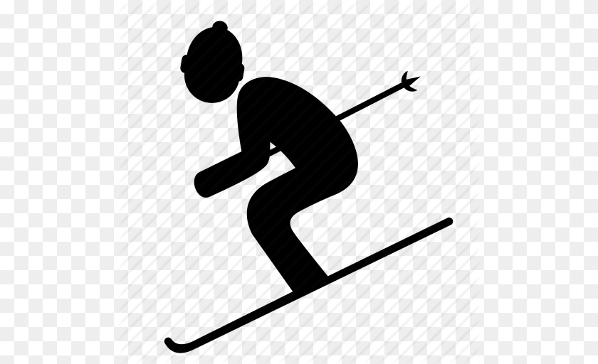 512x512 Mountain Sport Ski Skiing Snow Sport Sports Winter Sport Icon, Nature, Outdoors Sticker PNG