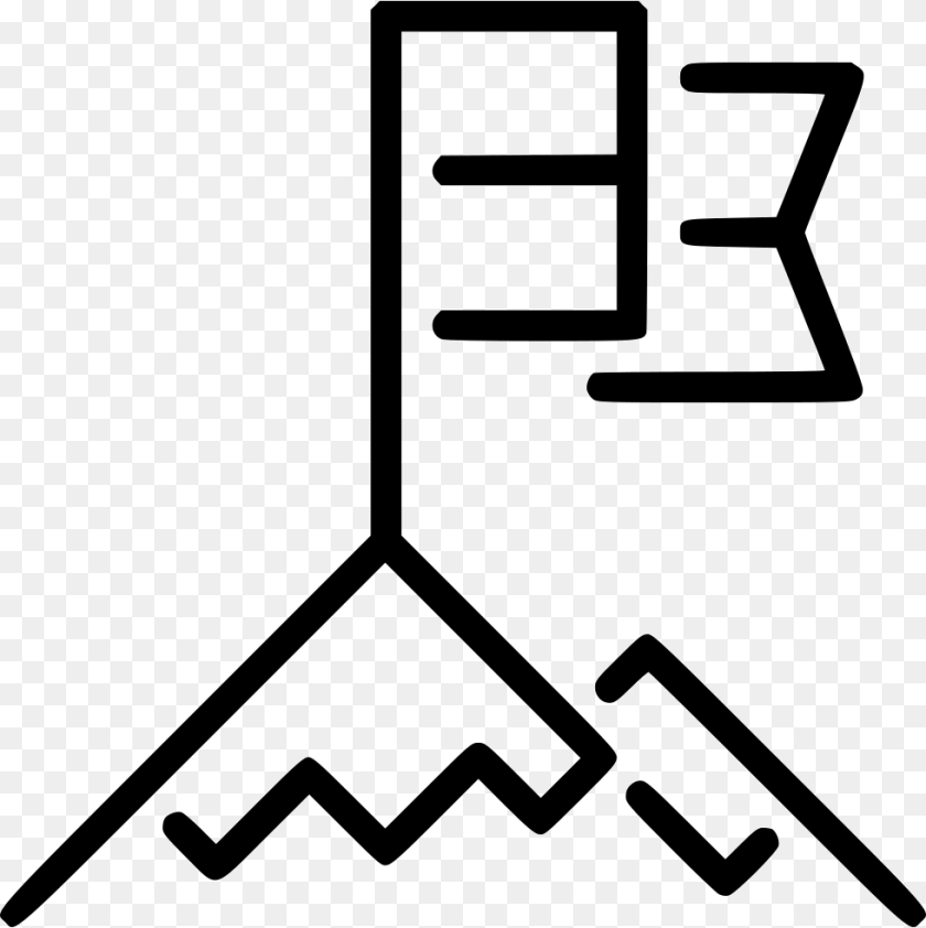 980x982 Mountain Top Top Of The Mountain Icon Sticker PNG