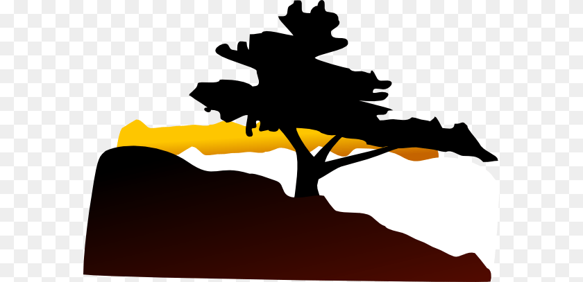 Mountain Vector Frpic, Silhouette, Plant, Tree, Outdoors Clipart PNG
