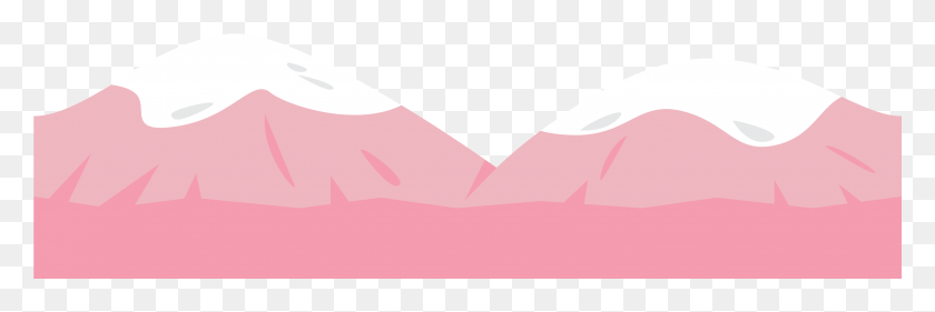 3073x874 Mountains Free To Use Clipart Pink Mountain, Clothing, Apparel, Paper HD PNG Download