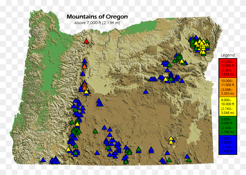 1585x1094 Las Montañas De Las Montañas De Oregon En Oregon, La Naturaleza, Al Aire Libre, Mapa Hd Png