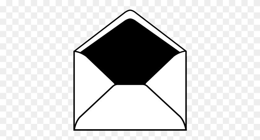368x392 Mourning Envelopes Delicate Black Border Item Illustration, Envelope, Mail, Symbol HD PNG Download
