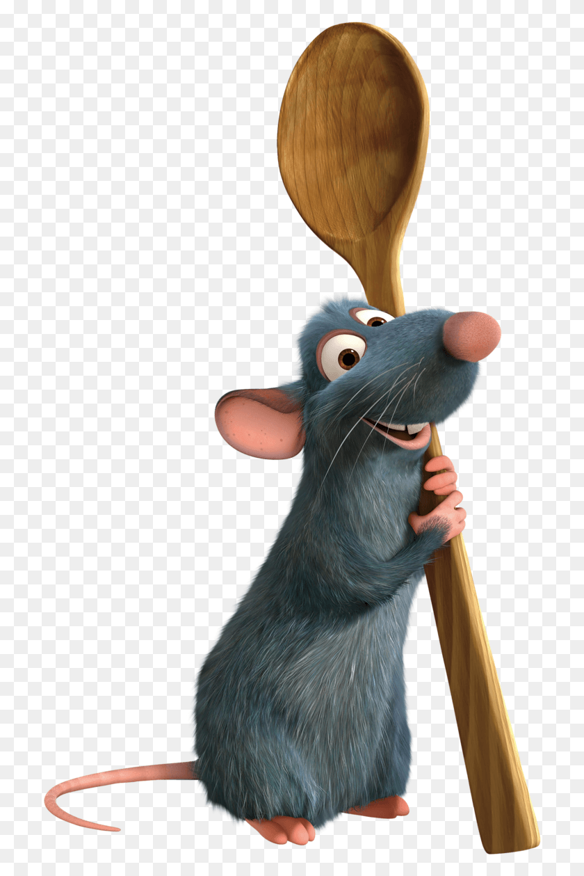 716x1199 Mouse Disney Ratatouille Rat, Cutlery, Spoon, Wooden Spoon HD PNG Download