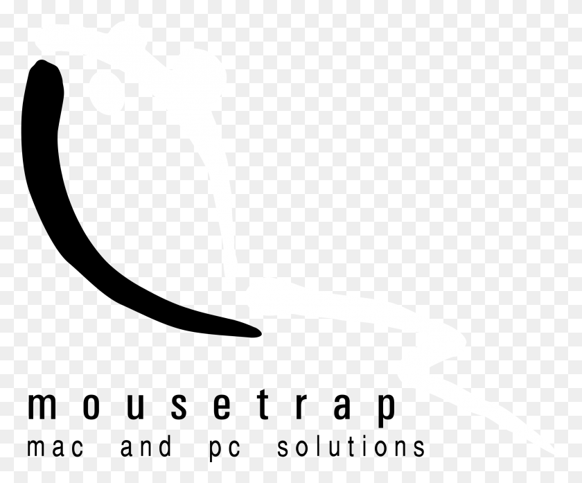 2297x1877 Mousetrap Logo Black And White Calligraphy, Stencil, Leisure Activities HD PNG Download