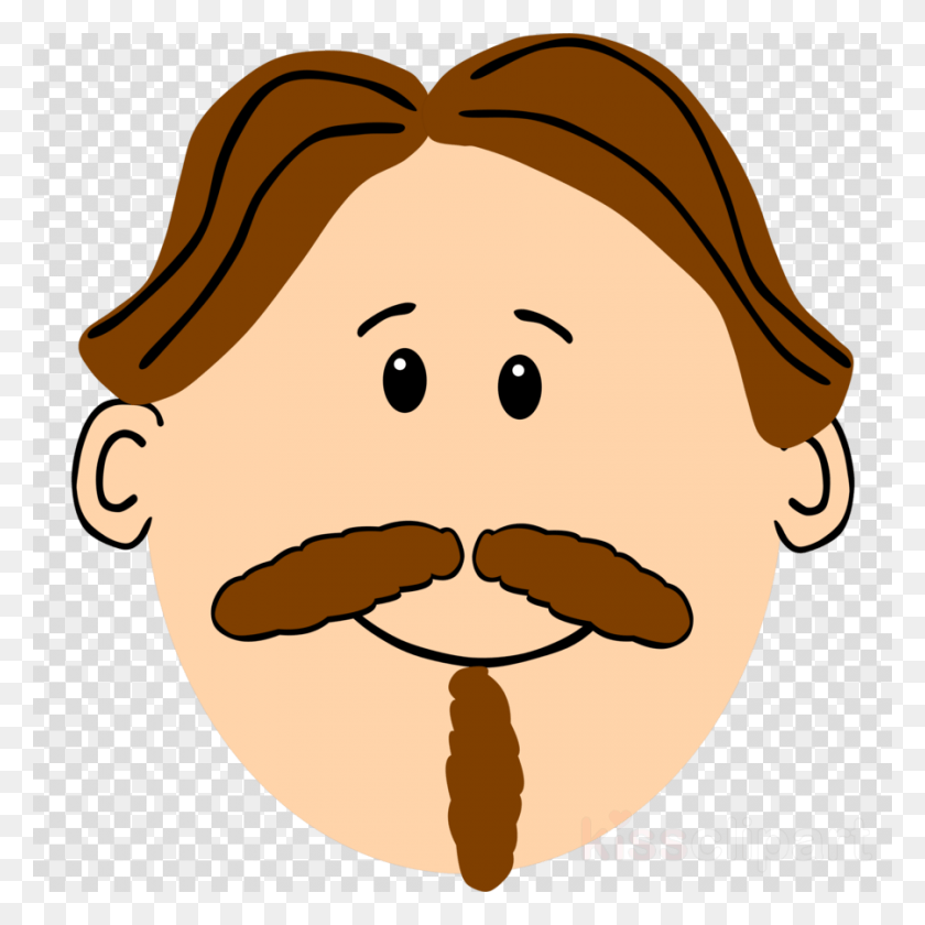 900x900 Moustache Clipart Real Man With Moustache Clip Art, Face, Texture, Label HD PNG Download
