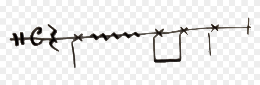 1053x293 Move A Trill Into The Stave Barbed Wire, Tool, Weapon, Weaponry HD PNG Download