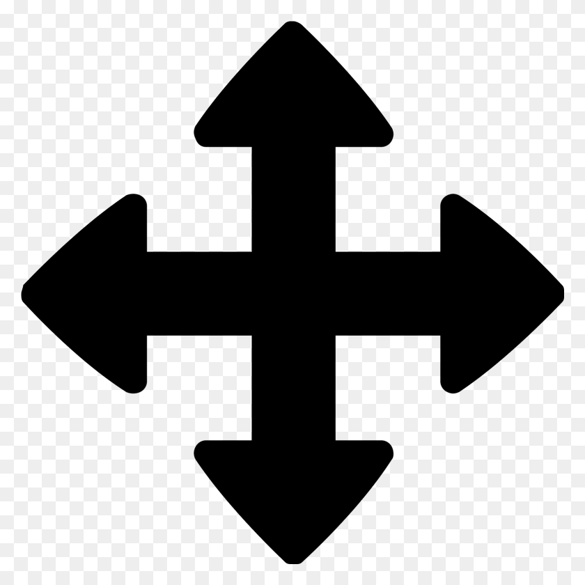1571x1571 Move Icon 4 Sided Arrow Shape, Gray, World Of Warcraft HD PNG Download