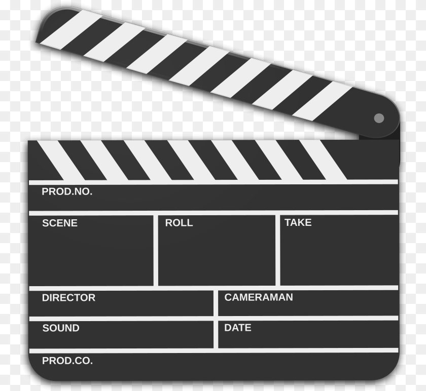 766x772 Movie To Use Cliparts Movie Scene Marker, Text, Clapperboard Sticker PNG