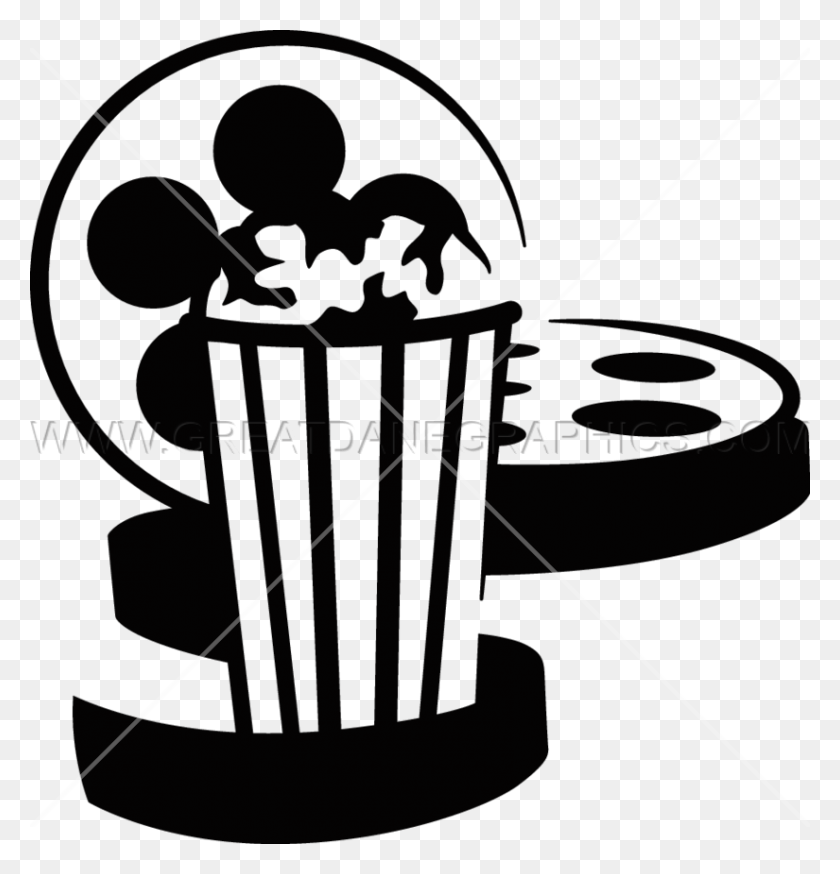 825x862 Movie Popcorn Ready Artwork For T Shirt Movie And Popcorn Silhouette, Sport, Sports, Leisure Activities HD PNG Download