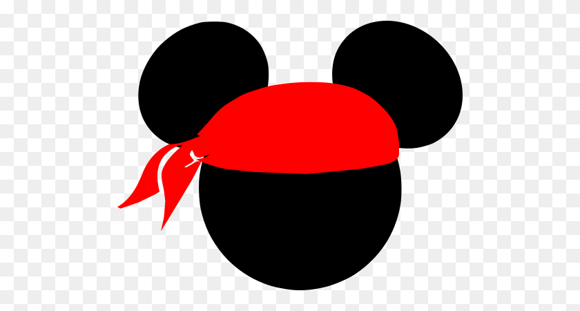 500x390 Movies Personal Use Mickey With Red Bandana, Clothing, Apparel, Label HD PNG Download