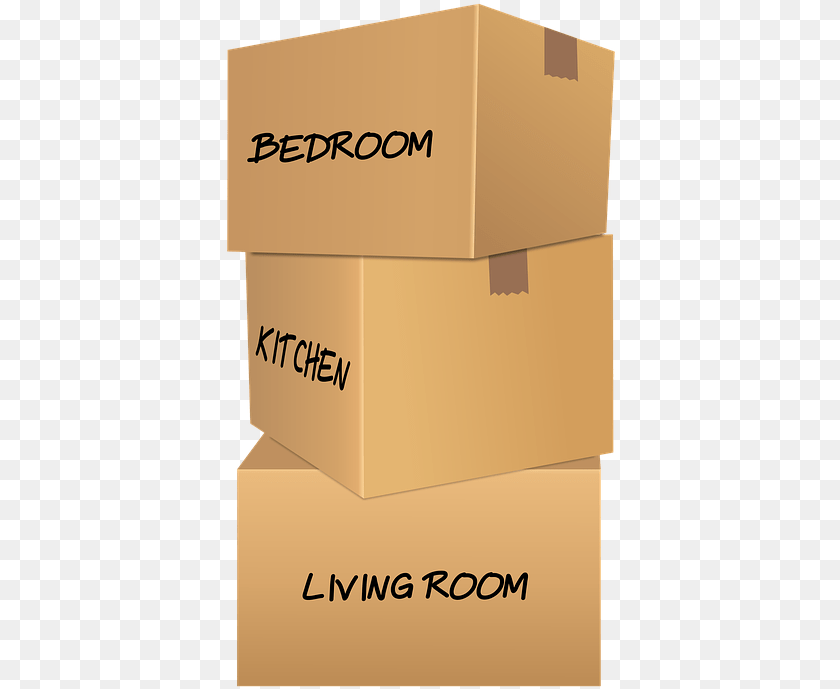 393x689 Moving Boxes 960 720 Stacked Moving Boxes, Box, Cardboard, Carton, Package Transparent PNG