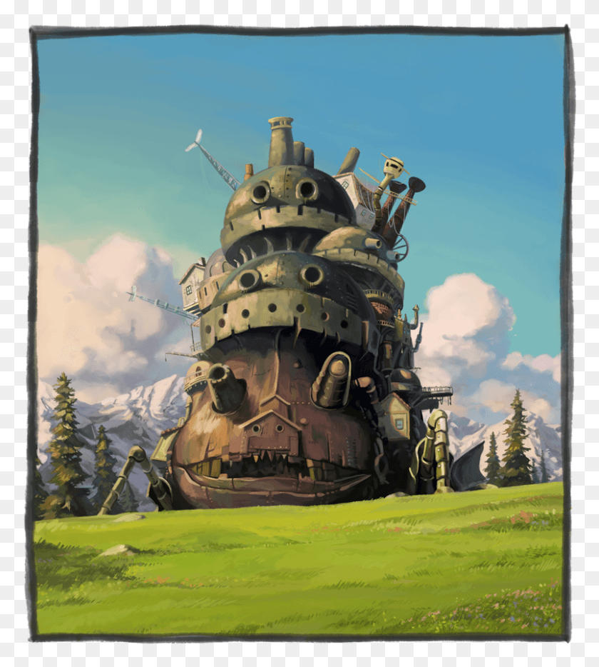 803x900 Moving Castle By Grilledandcheesed Battleship, Grass, Plant, Building HD PNG Download