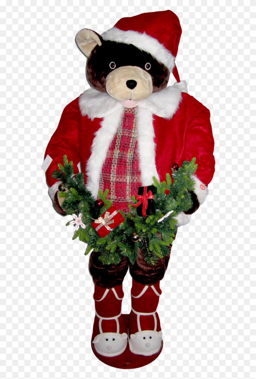 576x1183 Движущийся Рождественский Медведь Куни39S Донегол Плюшевый Мишка, Растение, Одежда, Одежда Hd Png Скачать