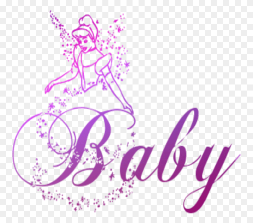 764x679 Mq Baby Pink Disney Cinderella Graphic Design, Text, Graphics HD PNG Download