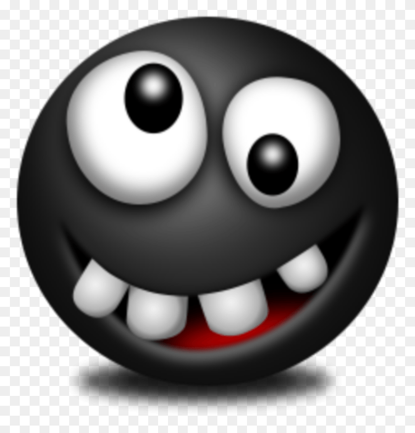 779x815 Mq Black Crazy Head Emojis Emoji Smiley, Stencil, Sphere, Hand HD PNG Download