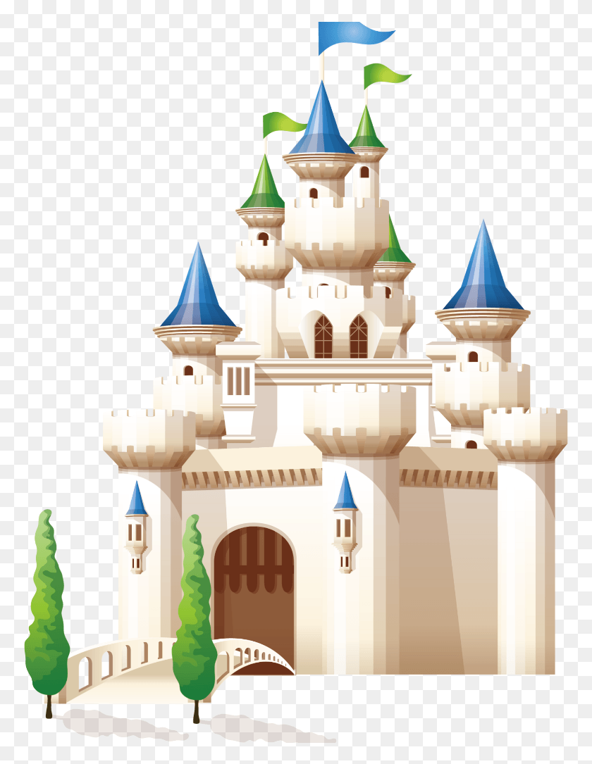 773x1025 Mq Синий Замок Мультяшное Здание Фэнтези Castelo Desenho Animado, Архитектура, Шпиль, Башня Hd Png Скачать