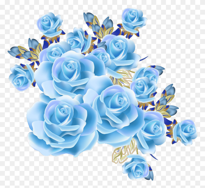 892x812 Descargar Png / Diseño De Fondo De Flores De Flores De Rosas Azules Mq, Gráficos, Patrón Hd Png