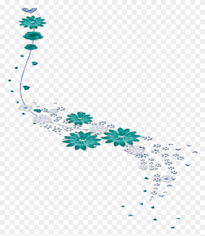 850x988 Mq Синие Завитки Вихревые Цветы Цветочная Иллюстрация, Графика, Узор Hd Png Скачать