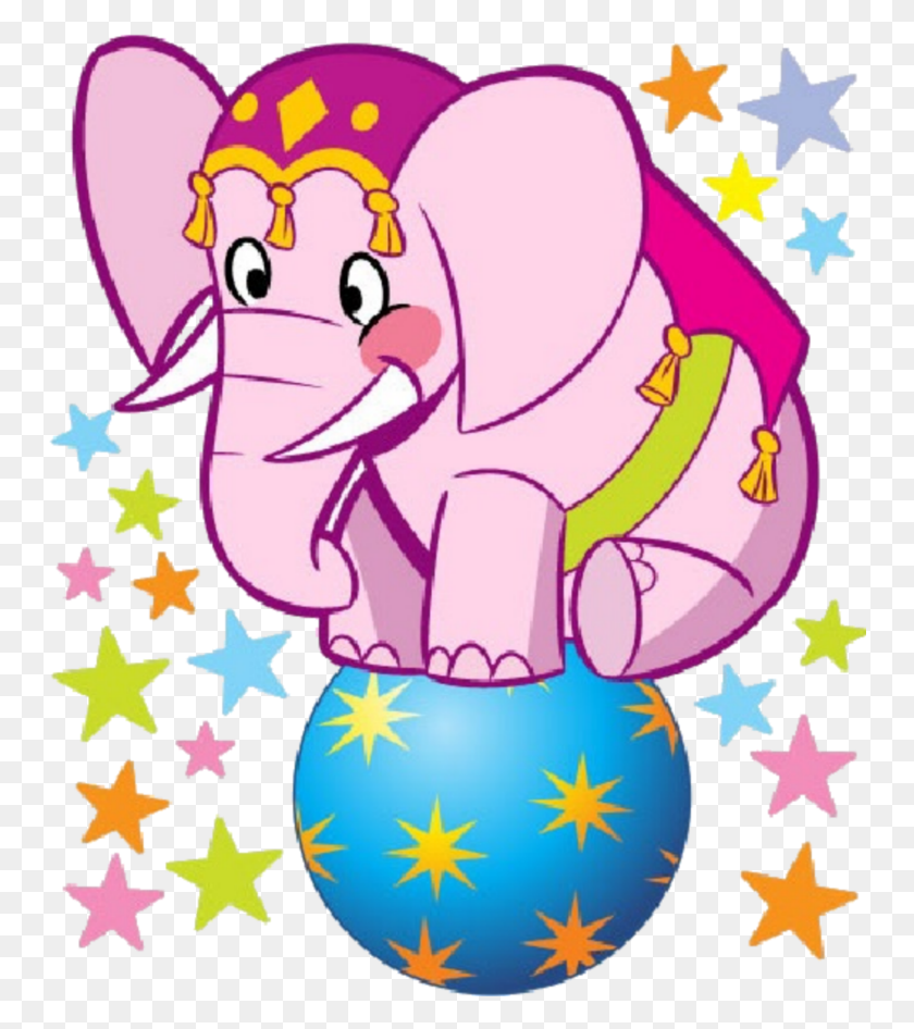 752x886 Mq Circus Elephant Ball Circus Cartoon Animals, Symbol, Food, Egg HD PNG Download