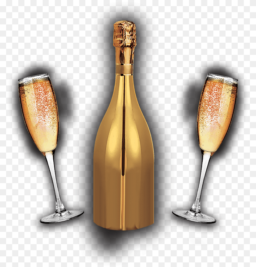 800x875 Mq Gold Glass Bottle Champagne White Wine Bottle And Glass, Alcohol, Beer, Beverage, Liquor PNG