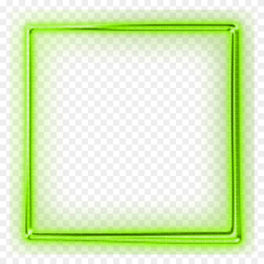 972x972 Mq Green Neon Frame Frames Border Borders Green Neon Square, Electronic Chip, Hardware, Electronics HD PNG Download