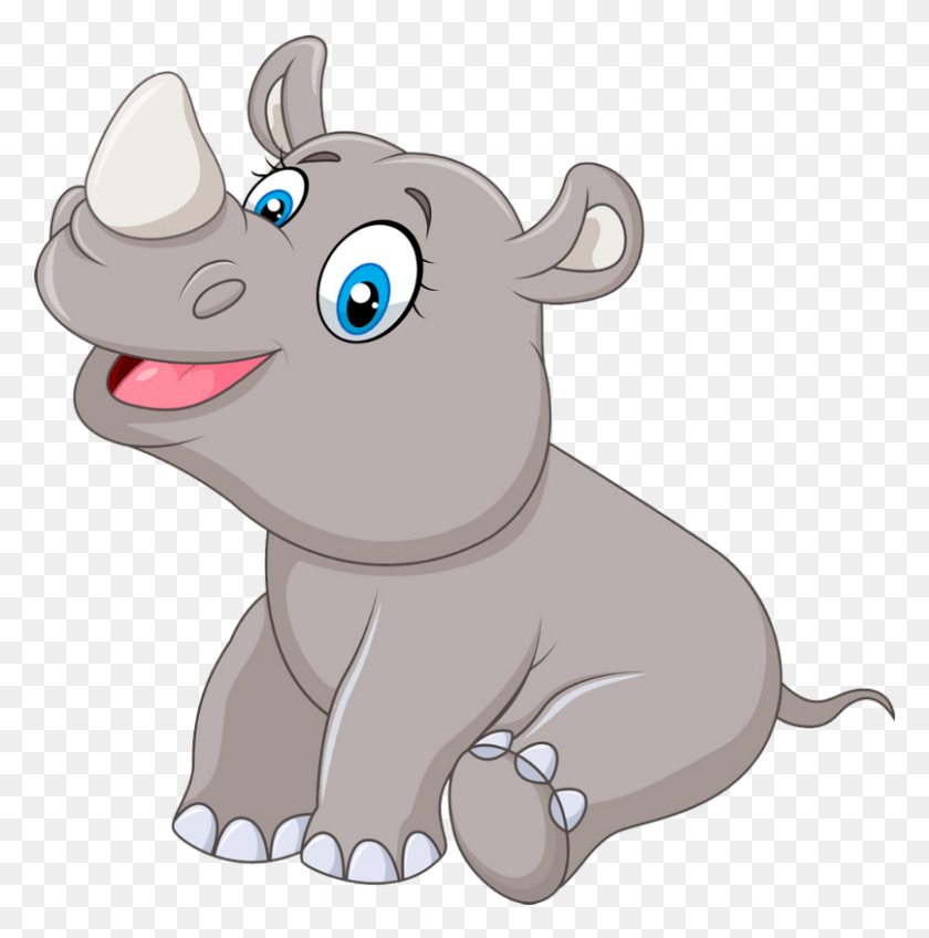 806x815 Png Серый Детеныш Бегемота Детский Носорог, Млекопитающее, Животное, Свинья Png Скачать