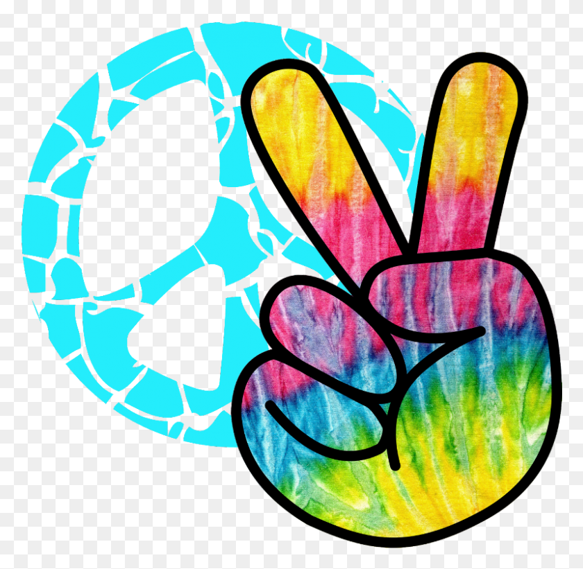 799x780 Mq Peace Hand Hands Rainbow Tie Dye Peace Sign, Sunglasses, Accessories HD PNG Download