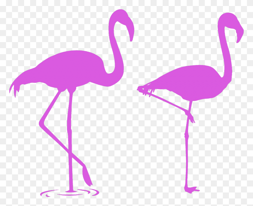962x772 Mq Pink Flamingo Фламинго Силуэт Contoh Gambar Siluet Hewan, Птица, Животное Png Скачать