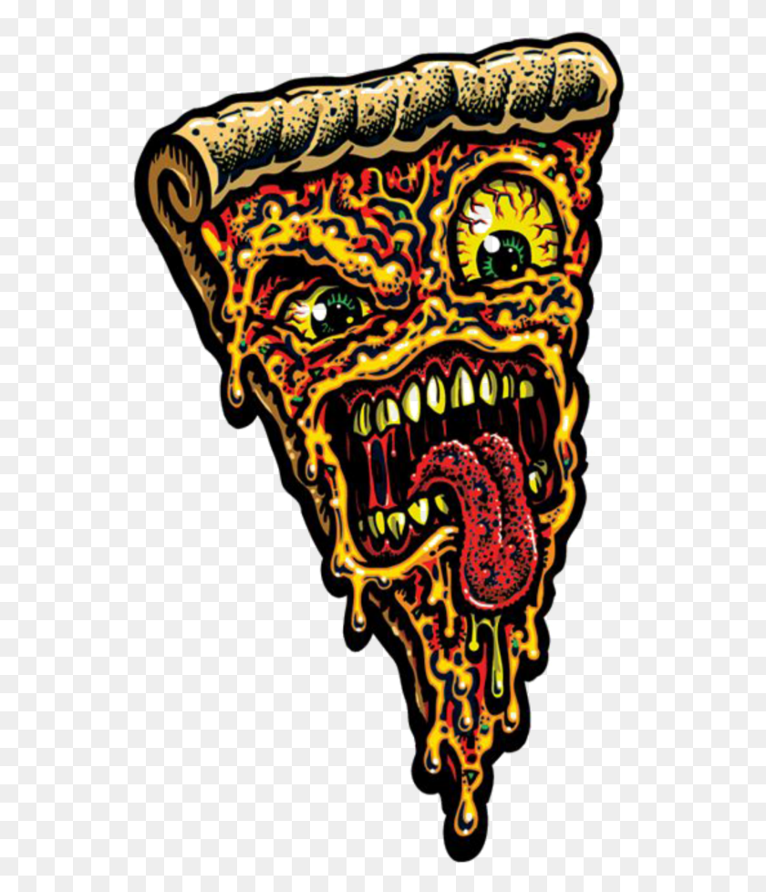 551x918 Mq Pizza Pizzaslice Food Ugly Jimbo Phillips Pizza Face, Doodle HD PNG Download