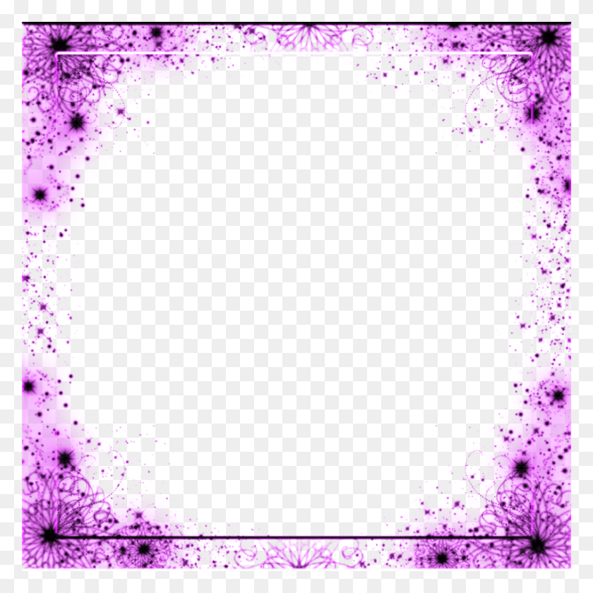 848x848 Mq Purple Glitter Frame Frames Border Borders, Graphics, Pattern HD PNG Download