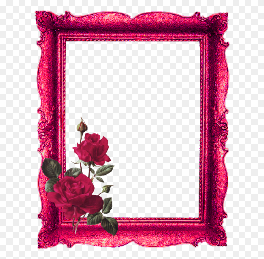 624x766 Mq Red Roses Frame Frames Border Borders Picture Frame, Plant, Rose, Flower HD PNG Download