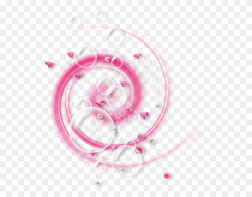 543x599 Mq Swirl Swirls Pink Bubble Bubbles Butterfly Portable Network Graphics, Birthday Cake, Cake HD PNG Download