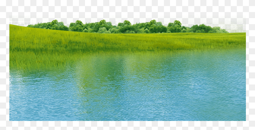 1025x488 Mq Water Grass Nature Lake Loch, Outdoors, Person, Human Descargar Hd Png