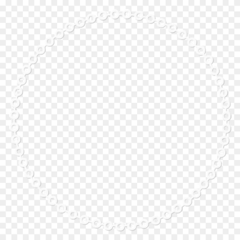 855x856 Mq White Round Frame Frames Border Borders Circle, Accessories, Accessory, Necklace HD PNG Download