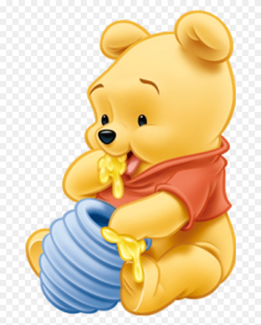680x985 Mq Winnie Winniethepooh Disney Baby Winnie The Pooh Baby, Toy, Food, Figurine HD PNG Download