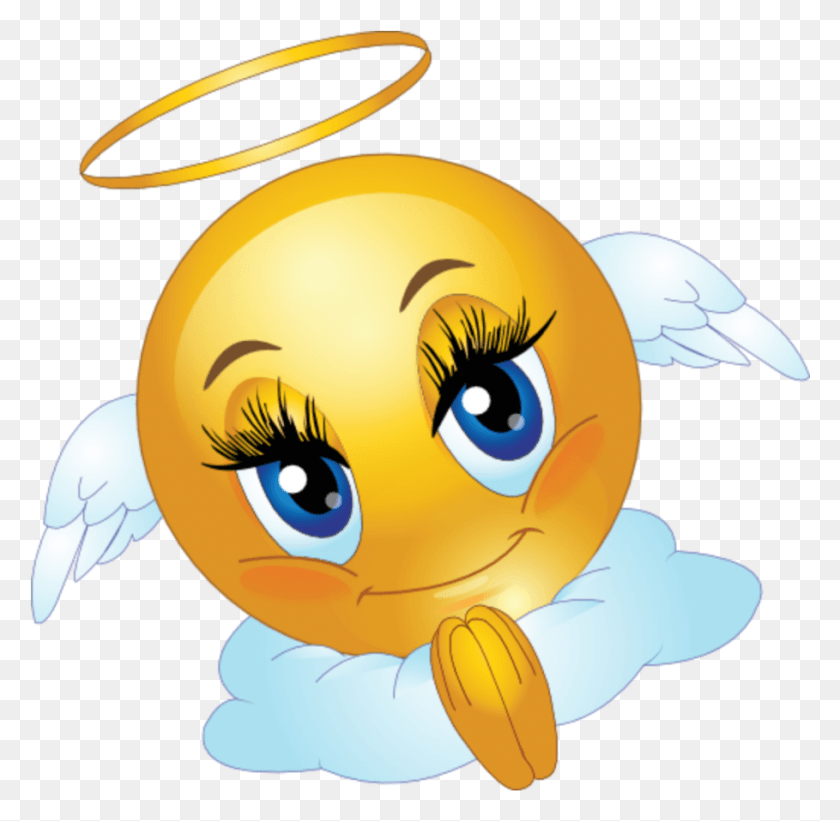 909x888 Mq Yellow Angel Emoji Emojis Emoticons Angel, Toy, Animal, Mammal HD PNG Download