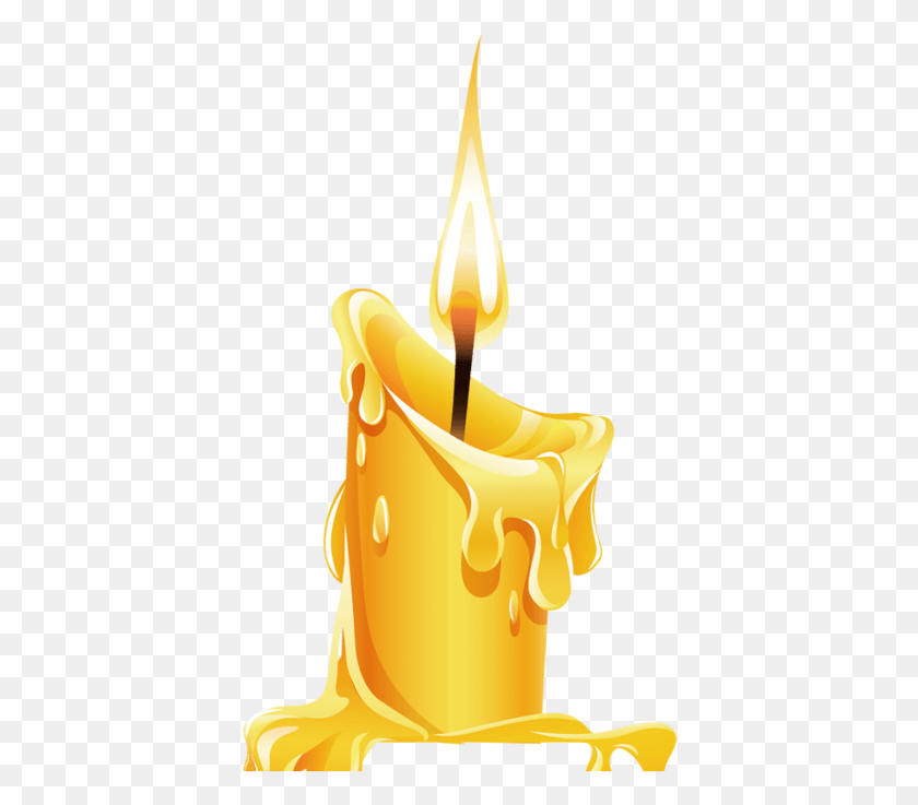 400x677 Mq Желтая Свеча Свечи Огонь Свеча Клипарт, Пламя, Торт Ко Дню Рождения, Торт Png Скачать