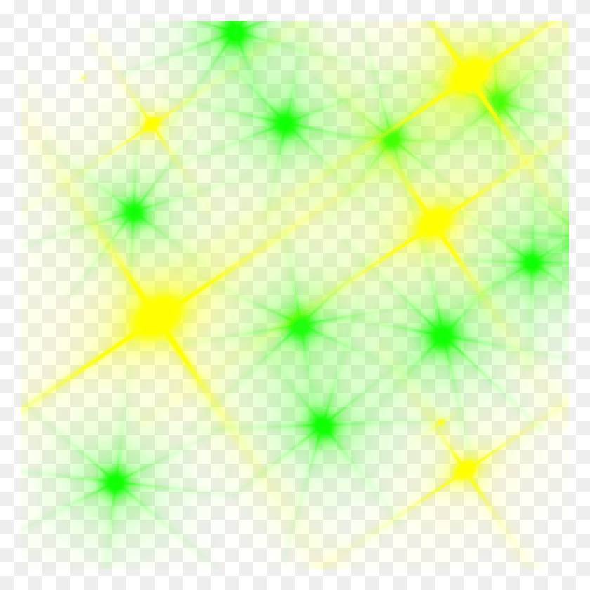 1024x1024 Mq Yellow Green Stars Light Light Lights, Lighting, Ornament, Pattern Descargar Hd Png